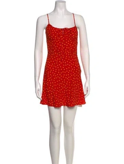 Pre-owned Réalisation Par Silk Mini Dress In Red
