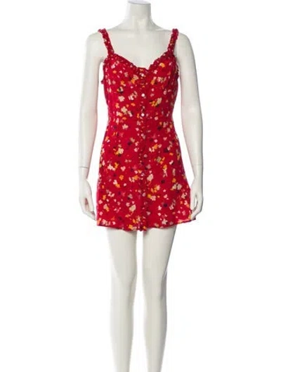 Pre-owned Réalisation Par Silk Mini Dress In Red