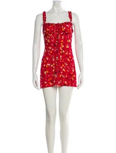 Pre-owned Réalisation Par Silk Mini Dress In Red