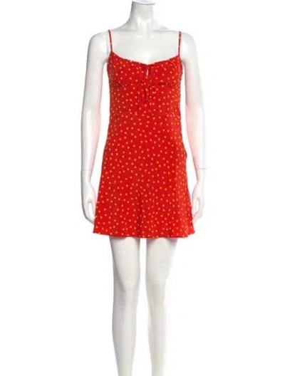 Pre-owned Réalisation Par Silk Mini Dress In Red