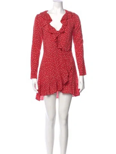 Pre-owned Réalisation Par Silk Mini Dress In Red