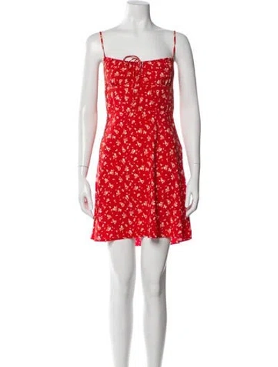 Pre-owned Réalisation Par Silk Mini Dress In Red