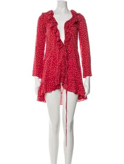 Pre-owned Réalisation Par Silk Mini Dress In Red