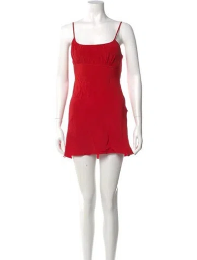 Pre-owned Réalisation Par Silk Mini Dress In Red