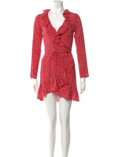 Pre-owned Réalisation Par Silk Mini Dress In Red