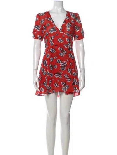Pre-owned Réalisation Par Silk Mini Dress In Red