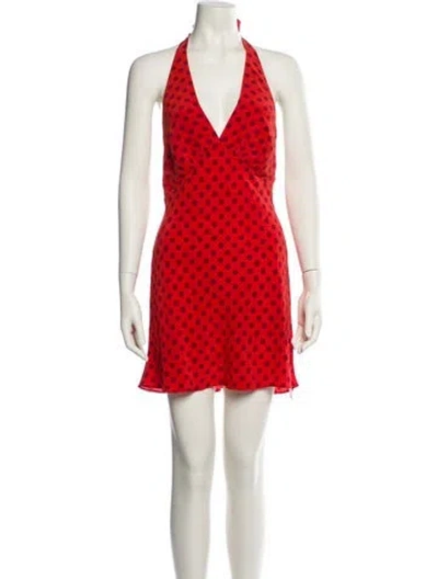 Pre-owned Réalisation Par Silk Mini Dress In Red