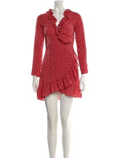 Pre-owned Réalisation Par Silk Mini Dress In Red