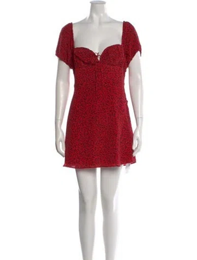 Pre-owned Réalisation Par Silk Mini Dress In Red