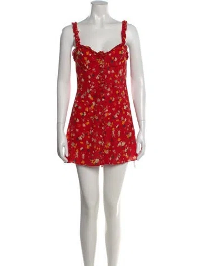 Pre-owned Réalisation Par Silk Mini Dress In Red