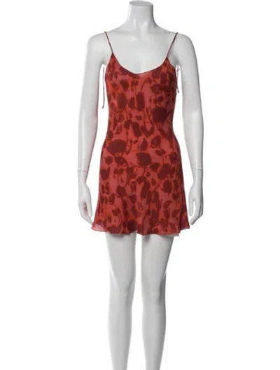Pre-owned Réalisation Par Silk Mini Dress In Red