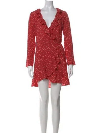 Pre-owned Réalisation Par Silk Mini Dress In Red