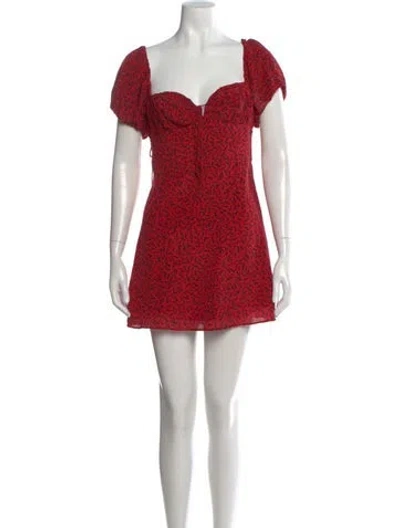 Pre-owned Réalisation Par Silk Mini Dress In Red