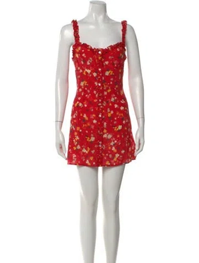 Pre-owned Réalisation Par Silk Mini Dress In Red