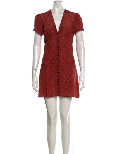 Pre-owned Réalisation Par Silk Mini Dress In Red