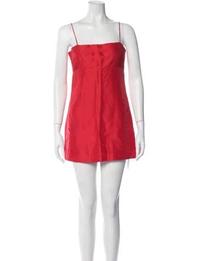 Pre-owned Réalisation Par Silk Mini Dress In Red