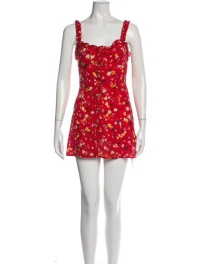 Pre-owned Réalisation Par Silk Mini Dress In Red