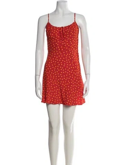 Pre-owned Réalisation Par Silk Mini Dress In Red