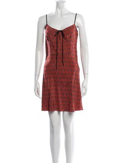 Pre-owned Réalisation Par Silk Mini Dress In Red