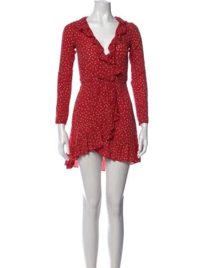Pre-owned Réalisation Par Silk Mini Dress In Red