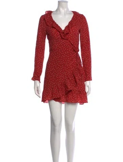 Pre-owned Réalisation Par Silk Mini Dress In Red
