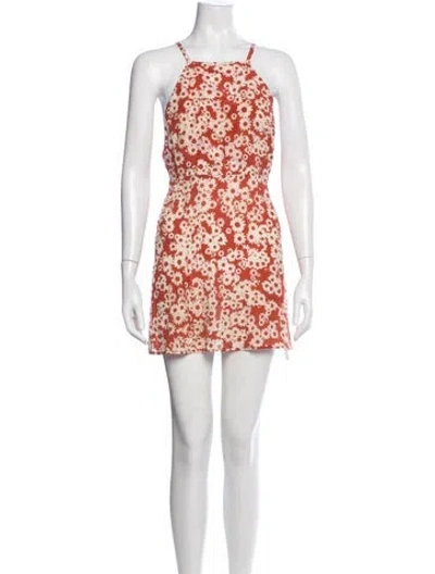 Pre-owned Réalisation Par Silk Mini Dress In Red