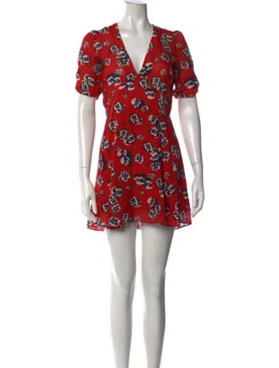 Pre-owned Réalisation Par Silk Mini Dress In Red