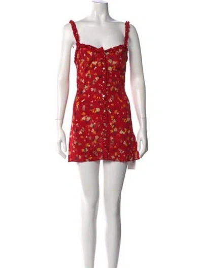 Pre-owned Réalisation Par Silk Mini Dress In Red