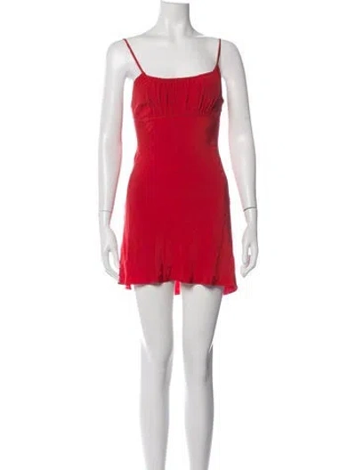Pre-owned Réalisation Par Silk Mini Dress In Red