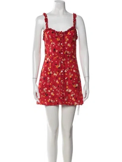 Pre-owned Réalisation Par Silk Mini Dress In Red