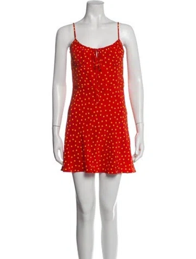 Pre-owned Réalisation Par Silk Mini Dress In Red