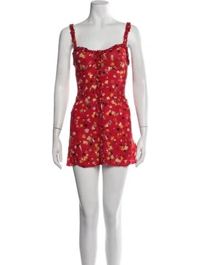 Pre-owned Réalisation Par Silk Mini Dress In Red