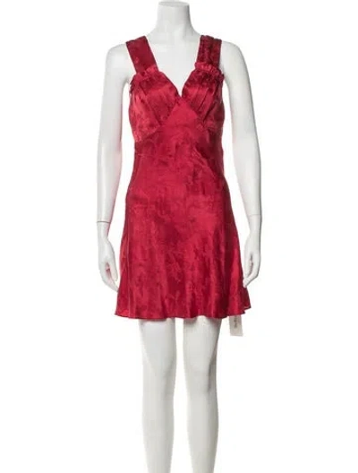 Pre-owned Réalisation Par Silk Mini Dress In Red