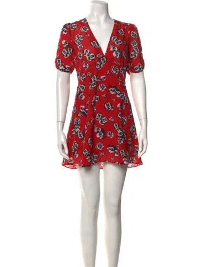 Pre-owned Réalisation Par Silk Mini Dress In Red