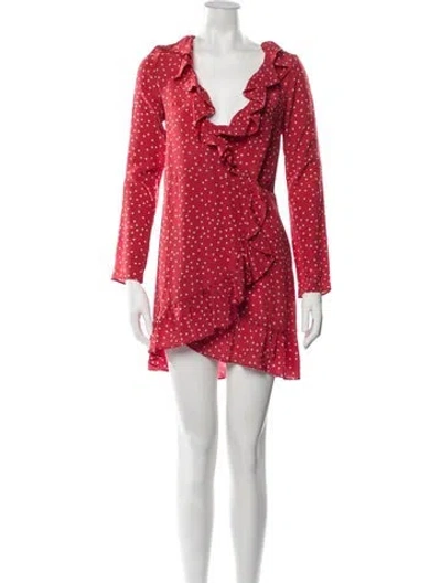Pre-owned Réalisation Par Silk Mini Dress In Red