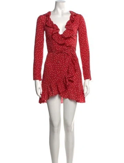 Pre-owned Réalisation Par Silk Mini Dress In Red