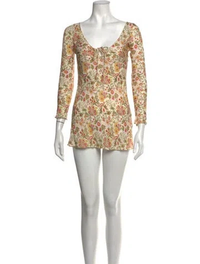 Pre-owned Réalisation Par Silk Mini Dress In Red