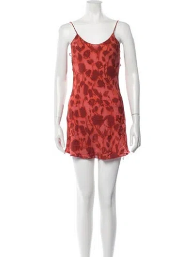 Pre-owned Réalisation Par Silk Mini Dress In Red