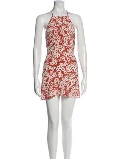 Pre-owned Réalisation Par Silk Mini Dress In Red