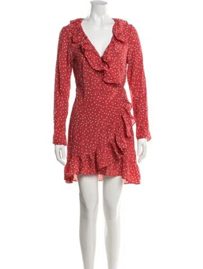 Pre-owned Réalisation Par Silk Mini Dress In Red/white