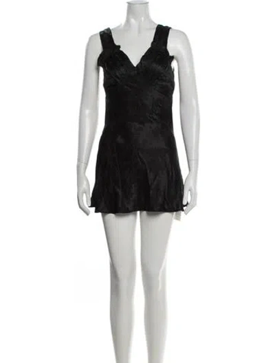 Pre-owned Réalisation Par Silk Mini Dress W/ Tags In Black