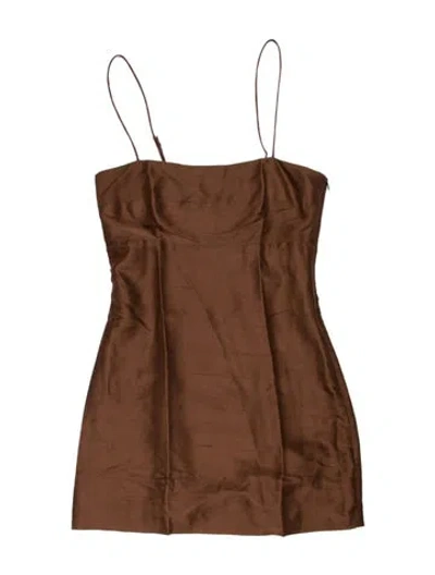 Pre-owned Réalisation Par Silk Mini Dress W/ Tags In Brown