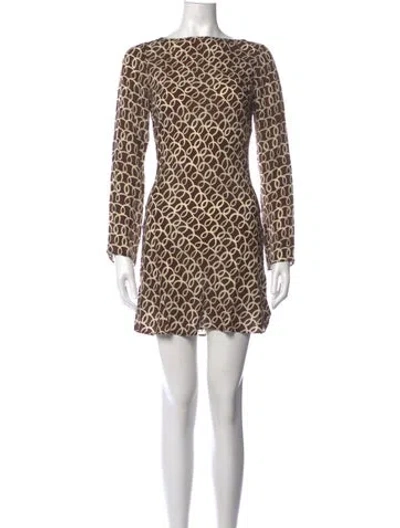 Pre-owned Réalisation Par Silk Mini Dress W/ Tags In Brown