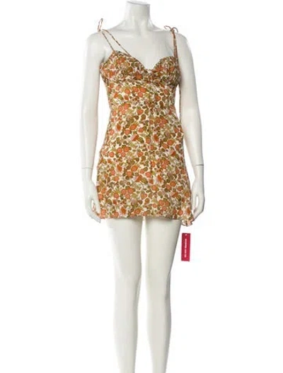 Pre-owned Réalisation Par Silk Mini Dress W/ Tags In Multi