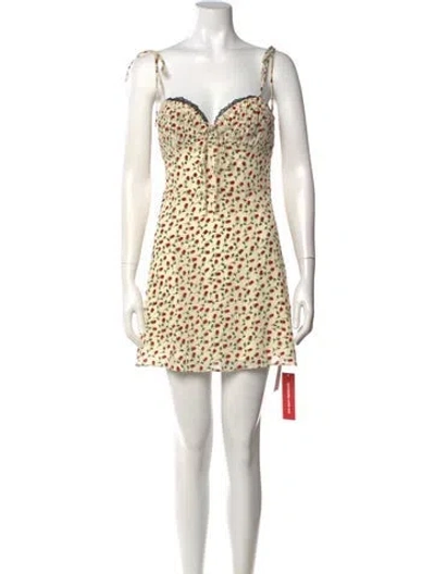 Pre-owned Réalisation Par Silk Mini Dress W/ Tags In Neutral