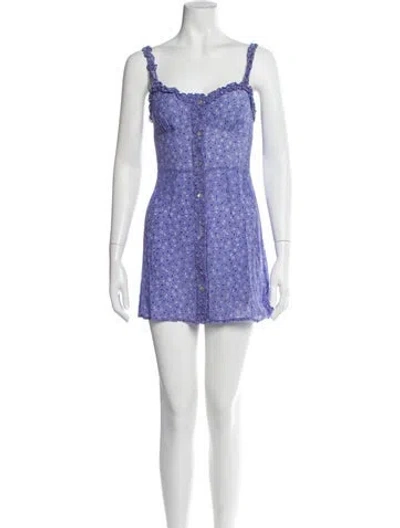 Pre-owned Réalisation Par Silk Mini Dress W/ Tags In Purple
