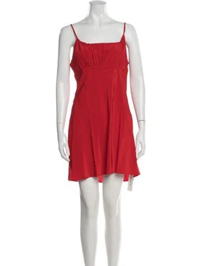 Pre-owned Réalisation Par Silk Mini Dress W/ Tags In Red