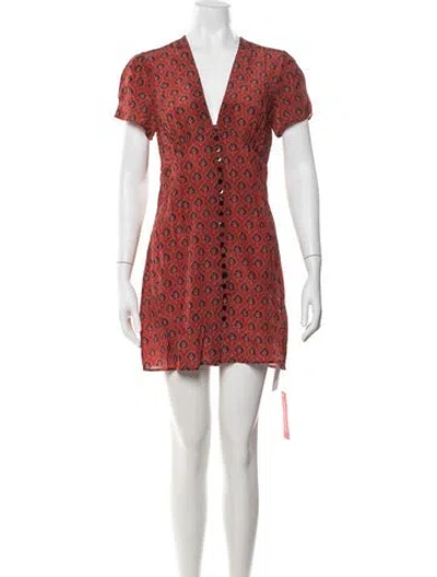 Pre-owned Réalisation Par Silk Mini Dress W/ Tags In Red