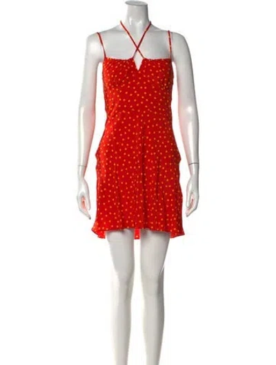 Pre-owned Réalisation Par Silk Mini Dress W/ Tags In Red