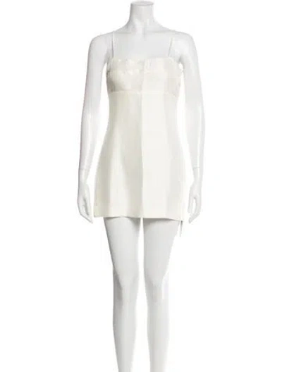 Pre-owned Réalisation Par Silk Mini Dress In White